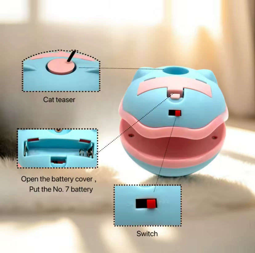 Interactive Owl-Shaped Cat Toy with Automatic Feather Wand, Catnip Ball & Bell – Fun Hunting Training for Indoor Cats
