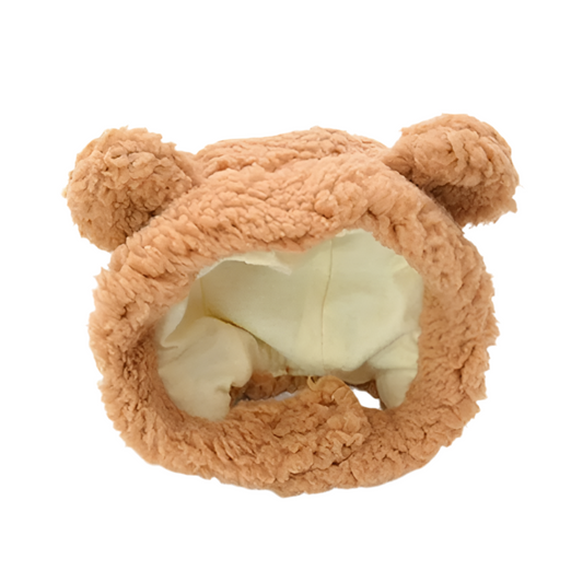 Brown Fun Bear Hats for Cats