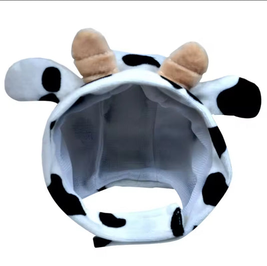 Blue Fun Cow Hat for Cats