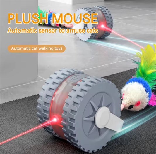 Automatic Laser Cat Toy Wheel – Smart Interactive Rolling Ball for Active Play and Boredom Relief