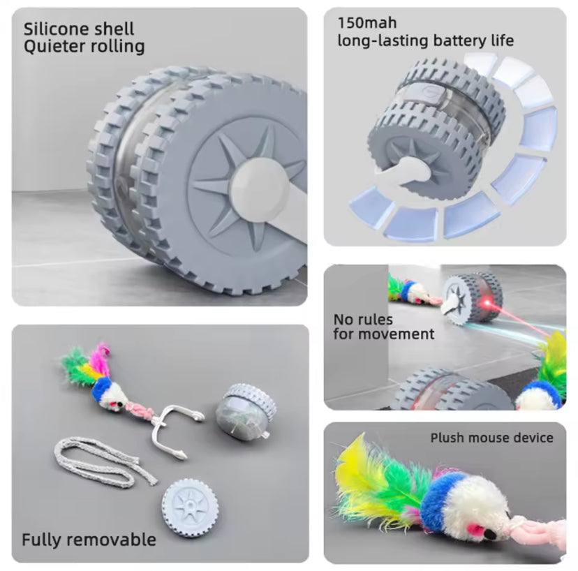 Automatic Laser Cat Toy Wheel – Smart Interactive Rolling Ball for Active Play and Boredom Relief