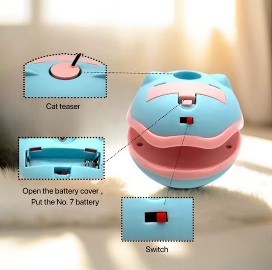 Interactive Owl-Shaped Cat Toy with Automatic Feather Wand, Catnip Ball & Bell – Fun Hunting Training for Indoor Cats