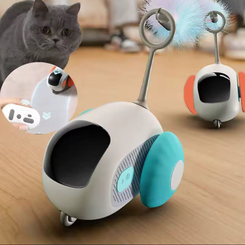 Smart Interactive Remote Control Cat Toy Car – Automatic Motion, Rechargeable Kitten Training Game